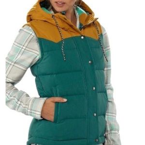 Patagonia rare bivy down vest mustard arbor green